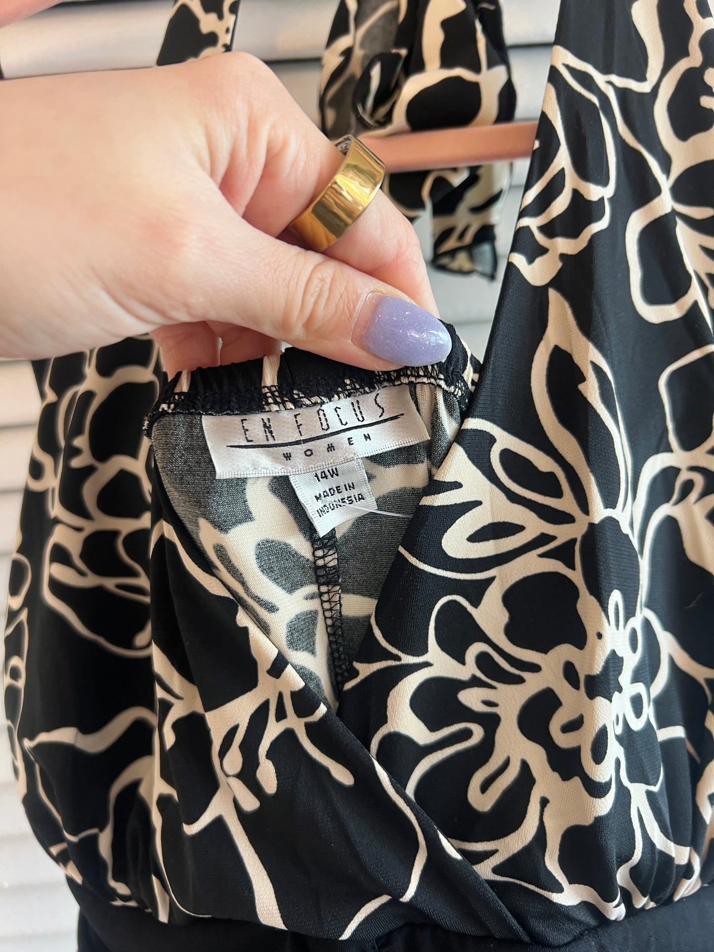 vintage floral halter dress ~ BEAU ~ 14w