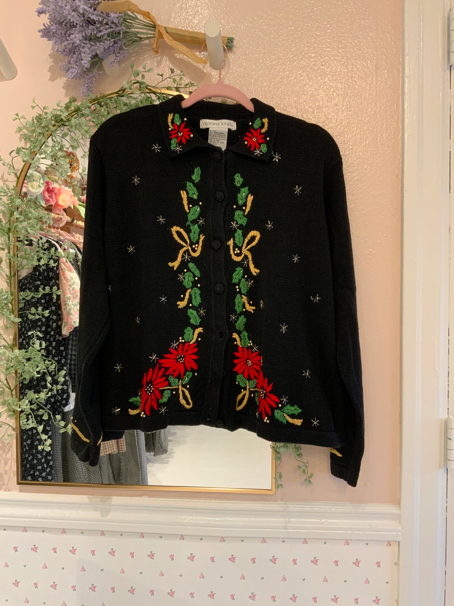 Vintage Victoria Jones Holiday Cardigan