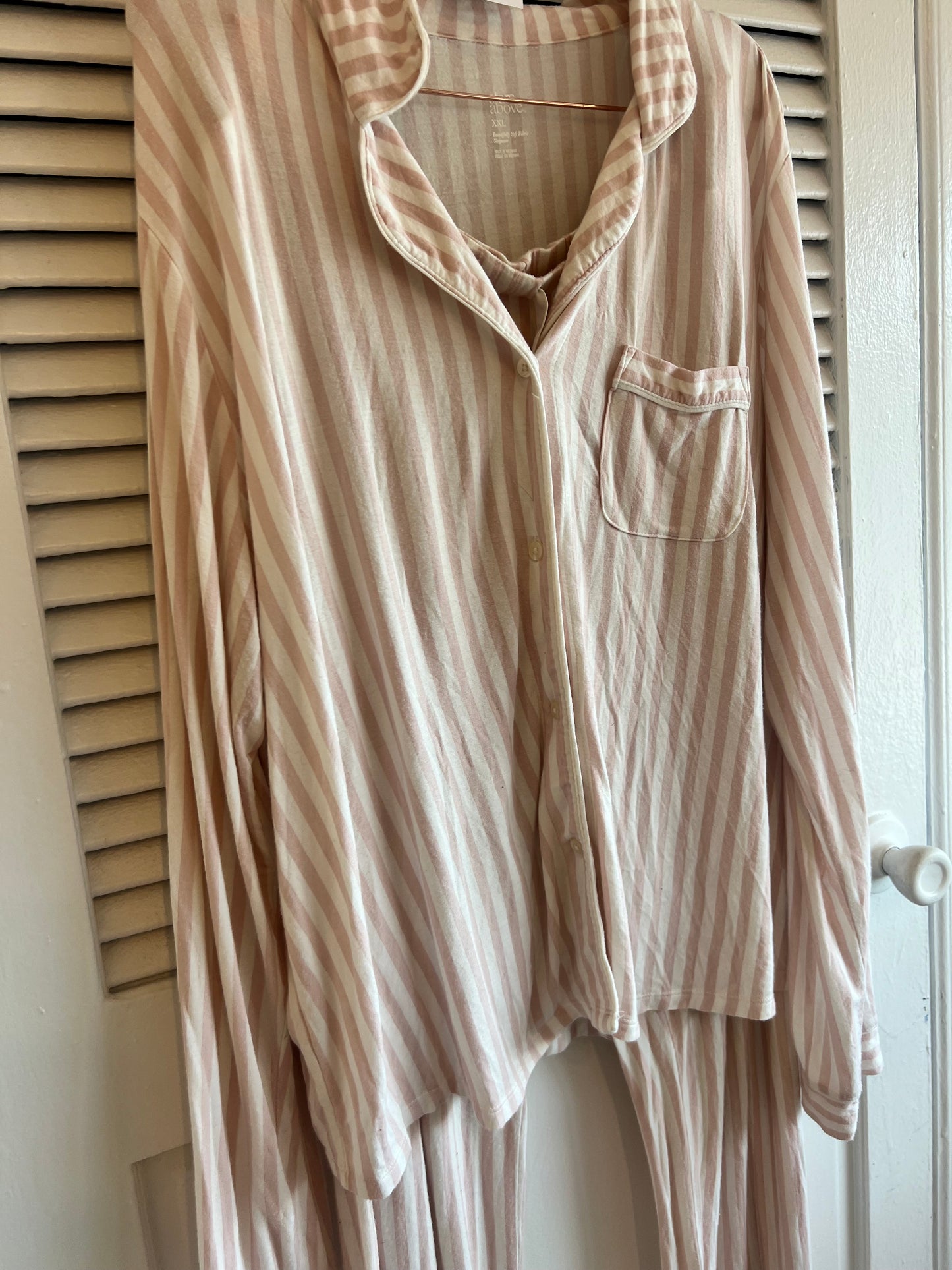 Pink stripe pj set  ~ MACY ~ XXL
