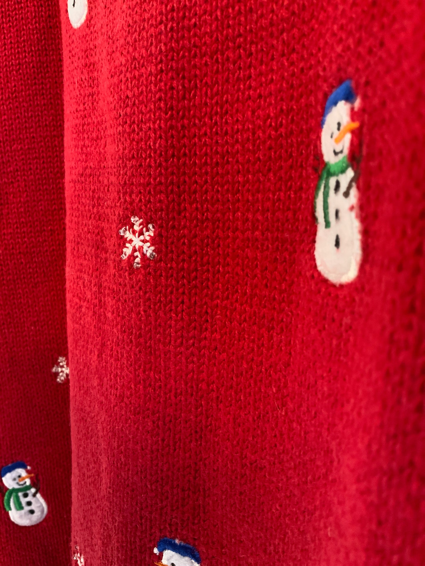 Vintage Red Snowman Holiday Carigan