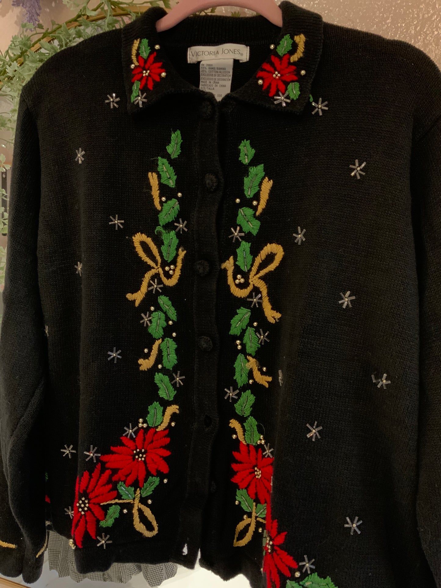 Vintage Victoria Jones Holiday Cardigan