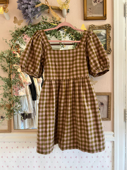 Madewell Cotton Seersucker Gingham Dress