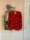 Vintage Red Snowman Holiday Carigan