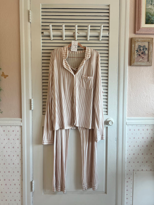 Pink stripe pj set  ~ MACY ~ XXL