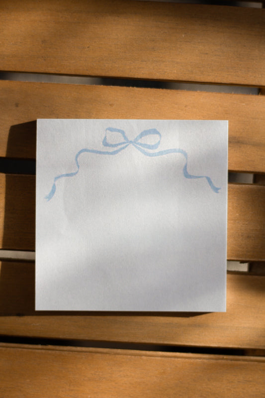 Blue Bow Sticky Notes