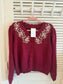 vintage floral knit sweater ~ BEAU