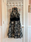 vintage floral halter dress ~ BEAU ~ 14w