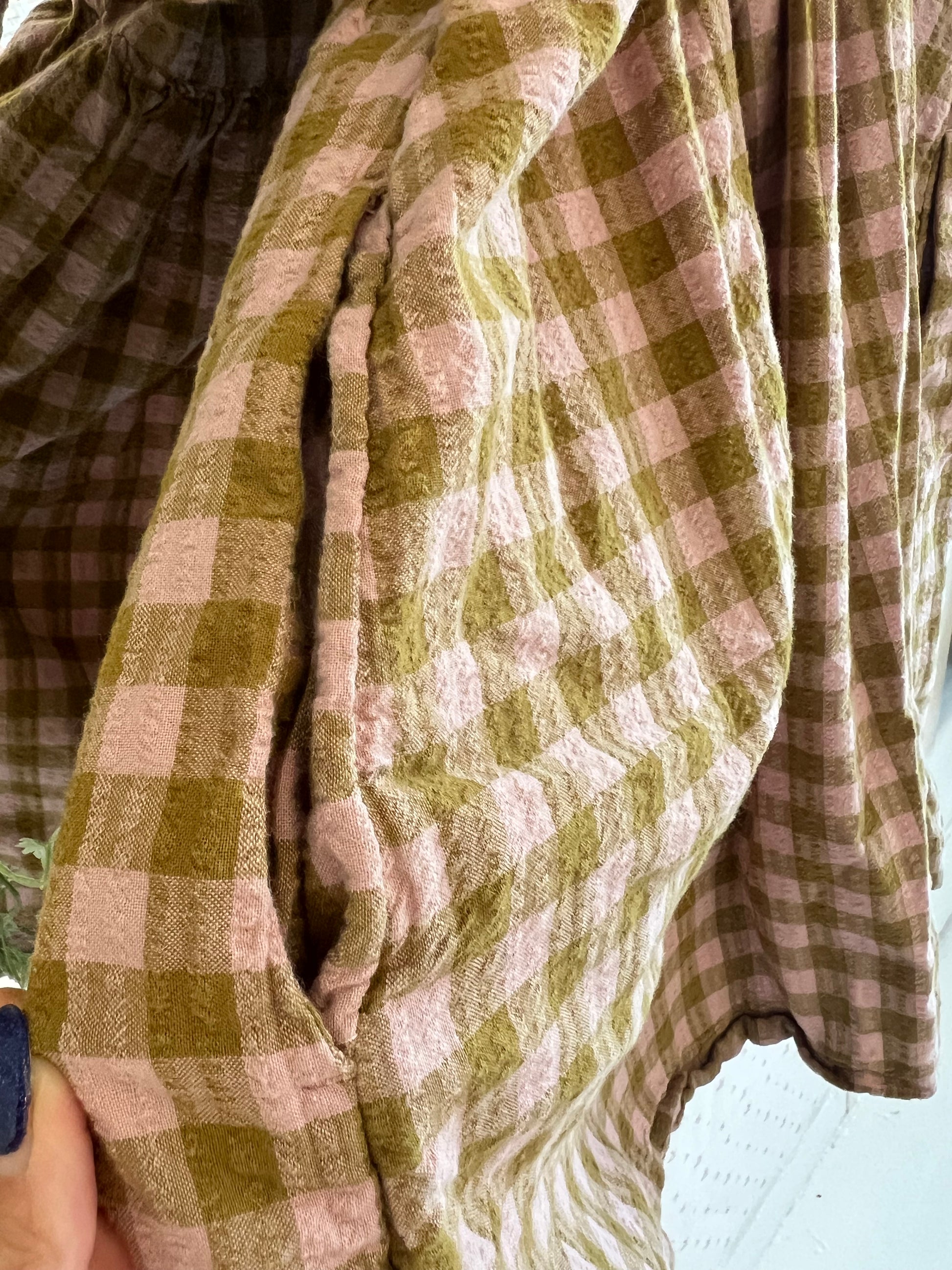 Madewell Cotton Seersucker Gingham Dress