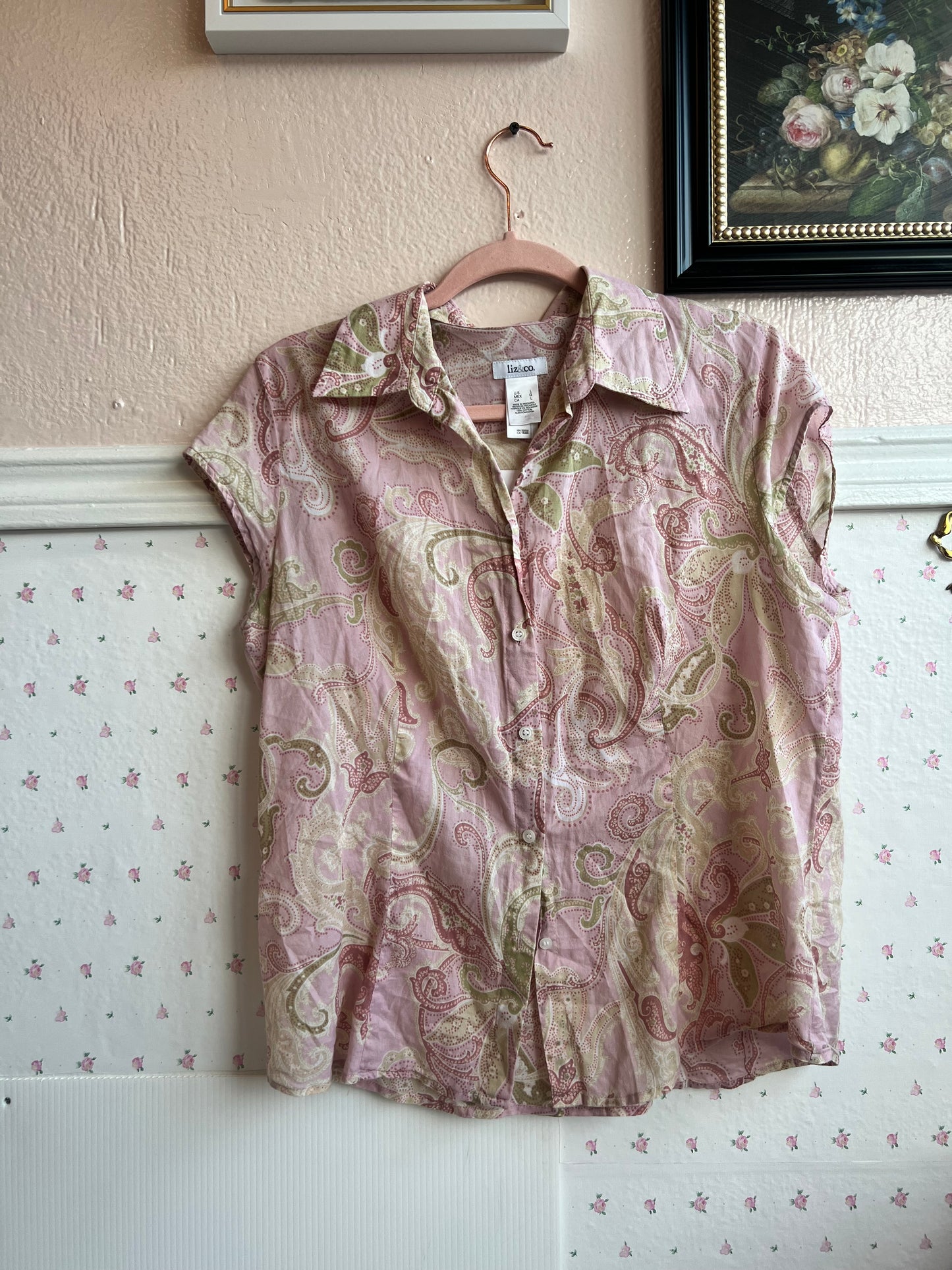 sweet paisley button-up ~ BEAU