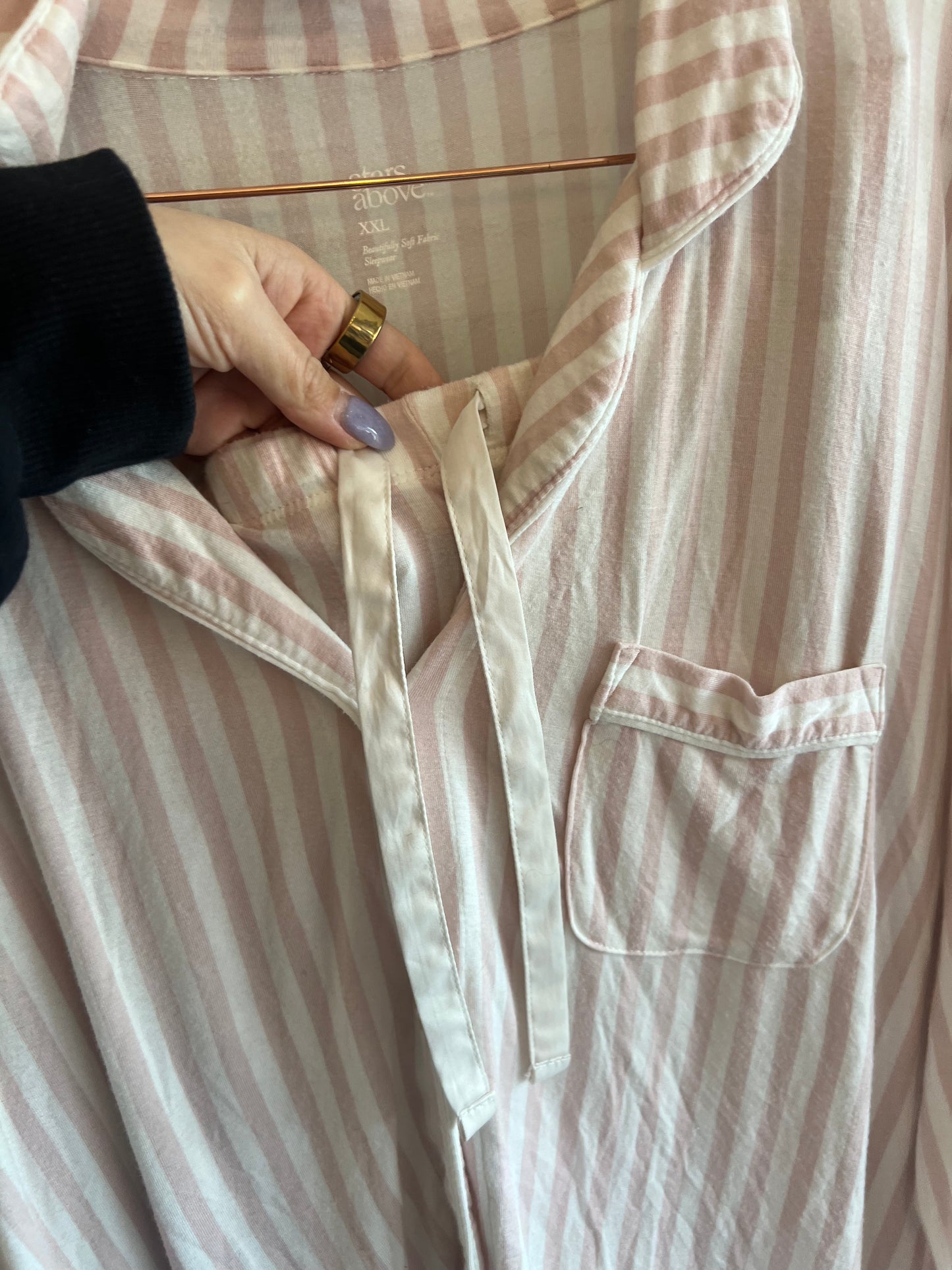Pink stripe pj set  ~ MACY ~ XXL