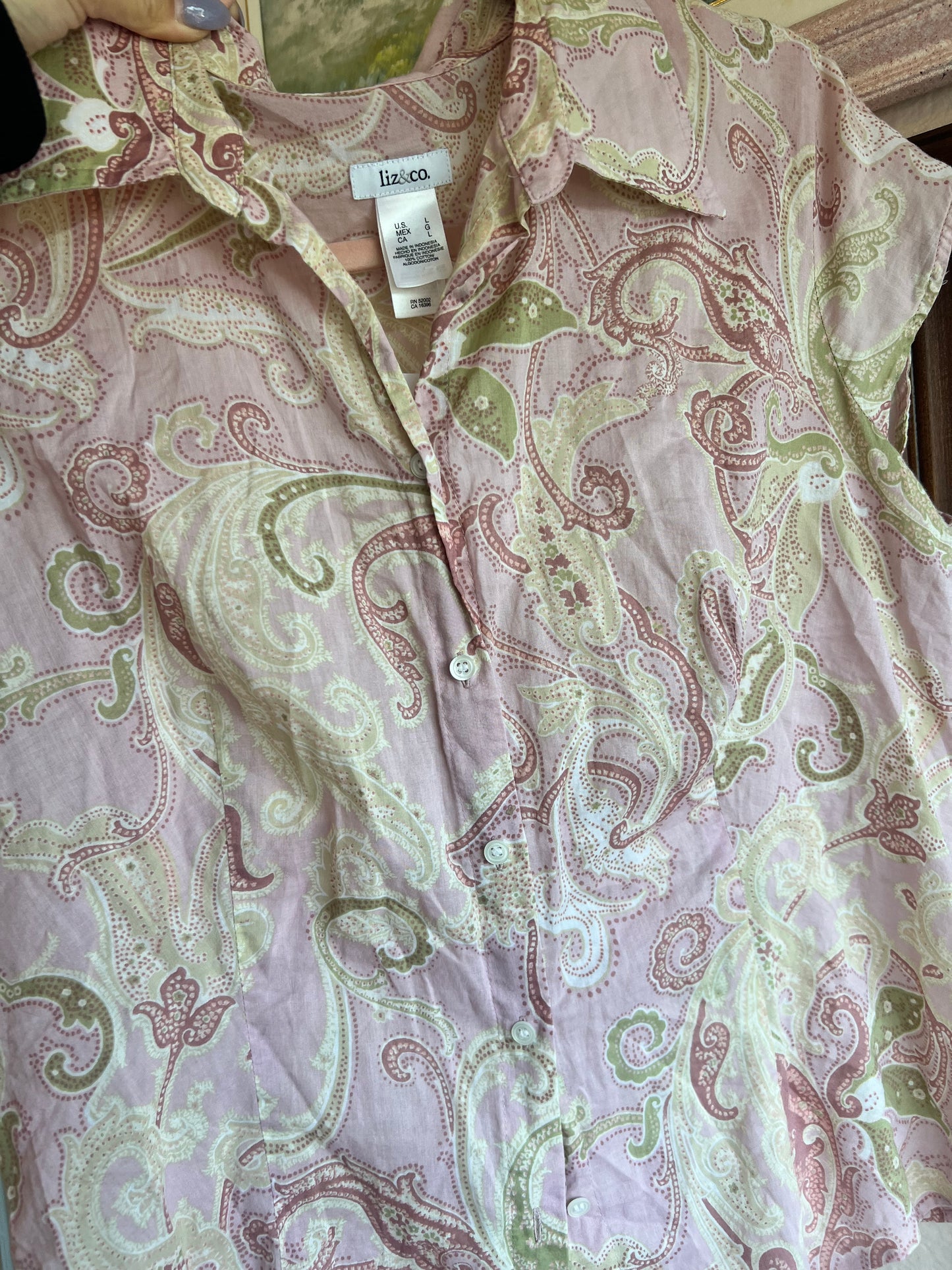 sweet paisley button-up ~ BEAU