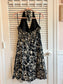 vintage floral halter dress ~ BEAU ~ 14w