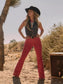 NEW without tags LAINEY WILSON X WRANGLER RED FLARE JEANS