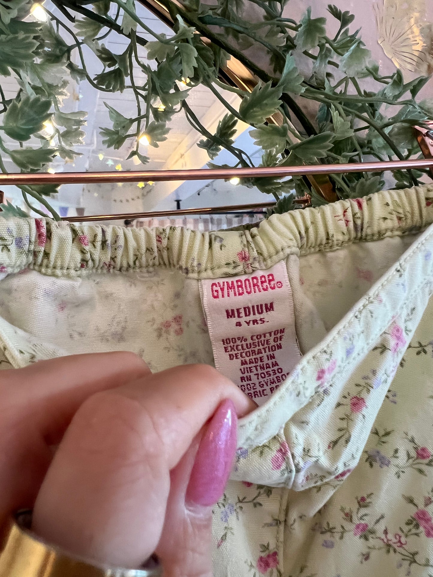 Vintage Floral Green Gymboree Pants ~ 4 years