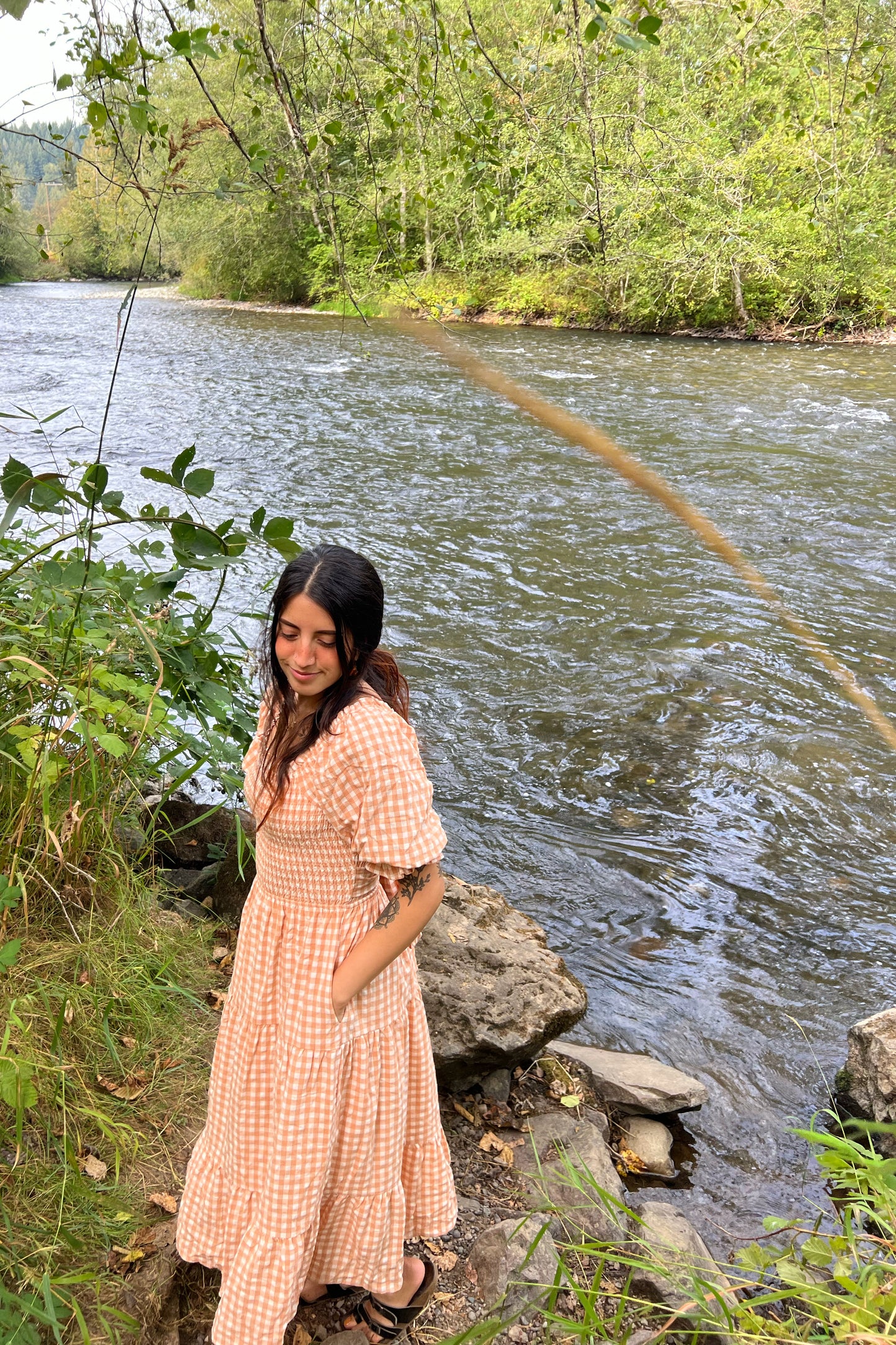 By the River Gingham Dress